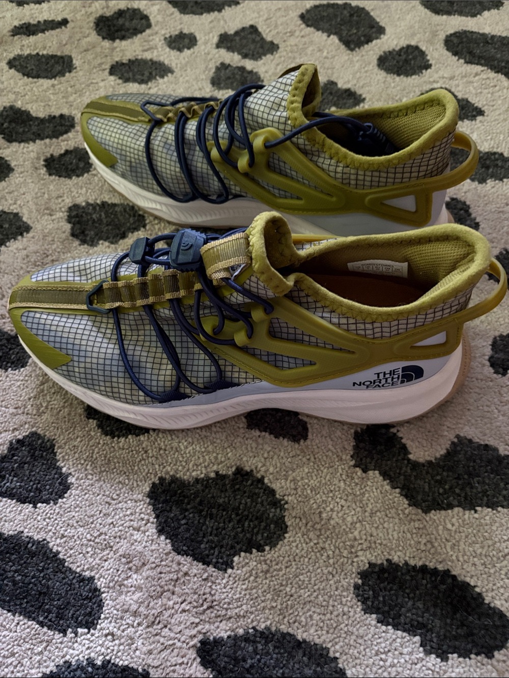 The North Face Olive Green and Navy Trail Runners